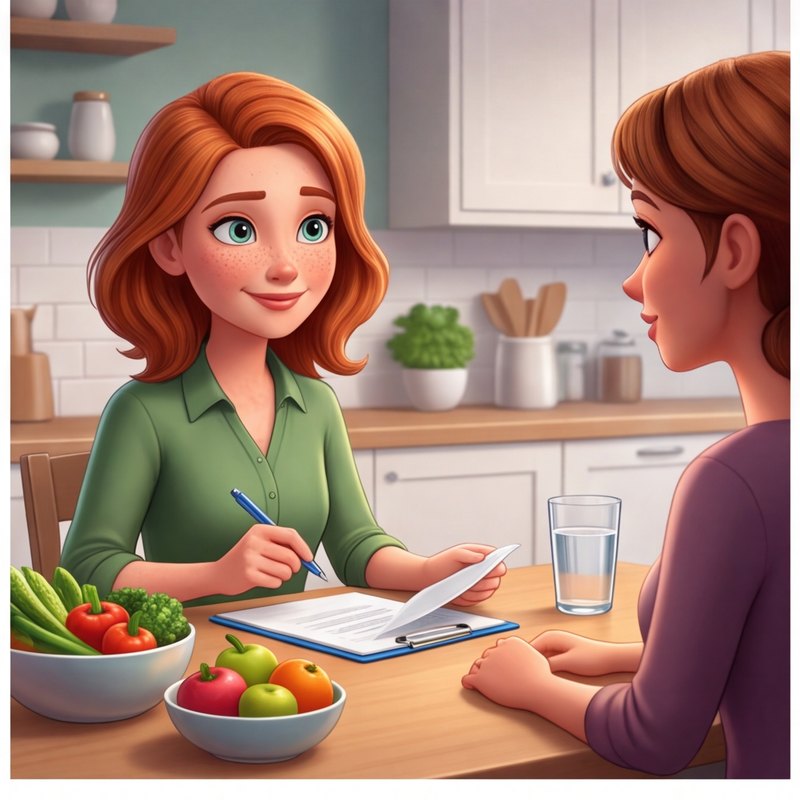 A nutritionist at work