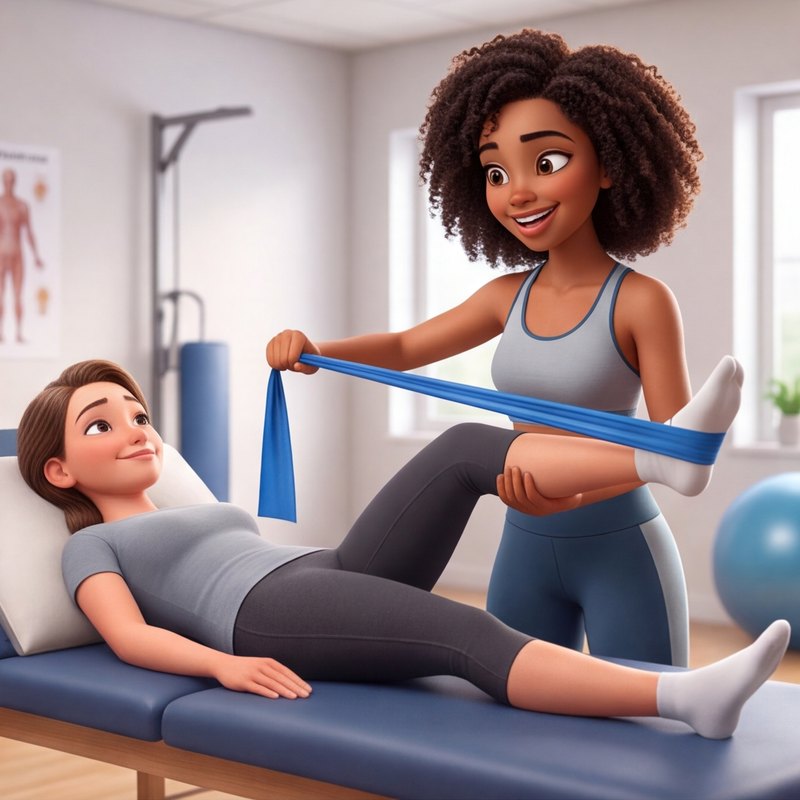 A physiotherapist at work