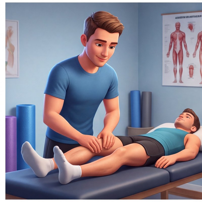 A sports massage at work